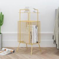 ราคา DT46 26 ชั้นวางของเหล็กดัดพร้อมตะแกรงทรงสูงสีทอง (8039104794)