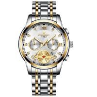 ราคา FNGEEN New Blue Quartz Watches Men Silver Gold Steel Waterproof Wristwatch Top Brand Luxury Casual Sport Mens Watch Reloj Hombre (19747020509)
