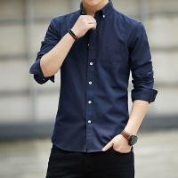 ราคา ส่งของ เสื้อเชิ้ตแขนยาวผู้ชายสไตล์ธุรกิจสีขาวเข้ากับการแต่งกายผู้ชายสีดําน้ําเงินน้ําเงินเทาสีฟ้าสีเทา (19692314061)