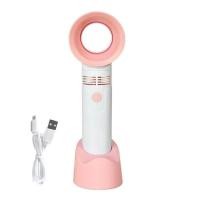 ราคา Bladeless Handheld Fan Mini Bladeless Fan Cooling Fan with Detachable Base USB Rechargeable Low Noise for Offices Travel School Dry Eyelash Extension original (19525613514)