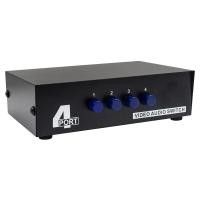 ราคา 4 Port AV Switch RCA Switcher 4 in 1 Out Composite Video L R Audio Selector Box for DVD STB Game Consoles (20367051855)
