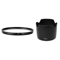 ราคา 77mm UV Ultra Violet Filter Lens Dedicated Bayonet Lens Hood for Canon 24 70 F 2 8L USM Lens for Canon EW 83F (18173719818)