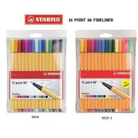 ราคา Stabile 15 point 88 fineliner I ปากกาหมึกสีน้ำหัวสักหลาด ชุด 15 สี (19158595260)