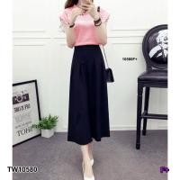 ราคา TW10580 Set 2 ชิ้น เสื้อลูกไม้แขนสั้น กางเกงขา 5 ส่วน (853822559)