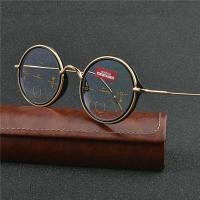 ราคา Vintage Transition Sunglasses Photochromic Reading Glasses Men women Multifocal Diopter Progressive Round reading glasses UV NX (14139414375)