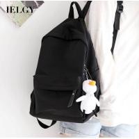 ราคา IELGY Ins กระเป๋าเป้มีฮู้ดสำหรับผู้หญิงกระเป๋าเป้สะพายหลังสีพื้นสไตล์เกาหลีกระเป๋านักเรียนแบบฮาราจูกุ (13550310568)