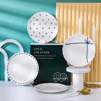 ราคา AG TABLEWARE ชุดจาน จานเซรามิก จานชามเซรามิค จาน เซรามิค สไตล์อังกฤษ ยุโรป 4ชิ้น NO Z22 (12515272187)