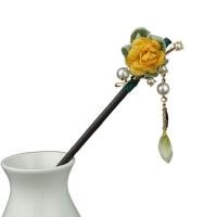 ราคา ASSIGNS สง่างามเรียบหรู วินเทจ ไข่มุกไข่มุก ดิสก์ผม สำหรับผู้หญิง ที่หนีบผม สำหรับสุภาพสตรี ส้อมผมไม้ ดอกไม้ผมแท่ง กิ๊บติดผมสไตล์จีน อุปกรณ์เสริมผม (21041183377)