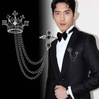 ราคา ชุดสูททักซิโด้มีโซ่พร้อม Lencana Pin หมุดเข็มกลัดของผู้ชายชุดสูททักซิโด้ 50สไตล์ให้เลือก1ชิ้น (7698125544)