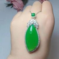 ราคา จี้ใบไม้วิลโลว์พลอยคาลซิโดนีสีเขียวสีฟ้าธรรมชาติมรกตหยางหินโมราเขียวจี้ปรารถนาใบไม้วิลโลว์ (20359324777)