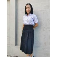 ราคา ชุดนักเรียน ม ปลาย เสื้อนักเรียนหญิง มัธยม กระโปรง 6 จีบ กระโปรงนักเรียนมัธยม สีดำ สีกรมเข้ม กระโปรงนักเรียน แยกขาย (18328325572)