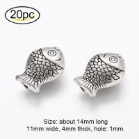 ราคา Beebeecraft 5 200 pc Antique Tibetan Silver Alloy Fish Beads Charm Bead Spacers Jewelry Findings Accessories for Bracelet Necklace Jewelry Making (16611301388)