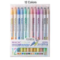 ราคา 5210A 6 12 Colors เครื่องเขียนสเตชันเนอรี สีเปลี่ยนได้ สามารถลบได้ เมจิกเมจิก เครื่องหมายเรืองแสง ปากกาทาสี เครื่องมือวาดภาพวาด ชุดปากกาไฮไลท์ (18082655197)