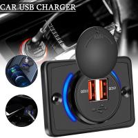 ราคา KPL คาราวานแผงปลั๊กจ่ายไฟตัวเมียที่ชาร์จความเร็วสูงสองรถพอร์ต USB 3 1A ใหม่12 24V (20977992773)