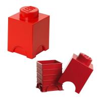 ราคา กล่องเลโก้ กล่องเก็บของ กล่องใส่ปากกา LEGO Storage Brick 1 RED สีแดง 12 5x12 5x18 cm (15224064923)