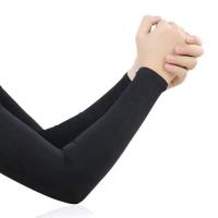 ราคา Arm Warmer Cover Summer Hand Protector Ice Silk Long Gloves Arm Sleeves Half Finger Sleeves (20221065706)