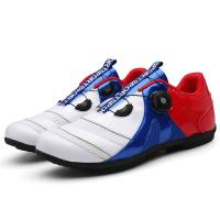 ราคา men and women cycling shoes non locking bicycle shoes general road mountain bike shoes rubber sole bike shoes kasut basikal non cleats cycling shoes stitching with rotating buckle (20267359056)
