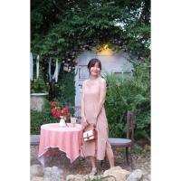 ราคา เดรสผ้าฝ้ายสายเดี่ยวโชว์หลังแนวมินิมอล (19999385688)