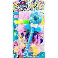 ราคา my LiTTLE HORSE Magical fairy stick ไม้คฑาโพนี่ มาพร้อมม้าโพนี่ 3 ตัว และอุปกรณ์ตกแต่งมากมายมีเสียง มีไฟ น่าเล่นมากๆ (19554029655)