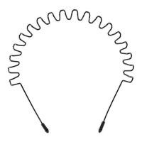 ราคา CW Metal Hair Band for Men Women 39s Headband Wavy Headbands Hoop Accessories (17907133376)
