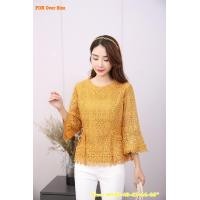 ราคา FON เสื้อลูกไม้มาใหม่ เกรดพรีเมียมคอกลม แขนกระดิ่ง มี6สี มีไซร้อก38นิ้ว 46นิ้ว สินค้าพร้อมส่งค่ะ 64 W013 (13672072785)