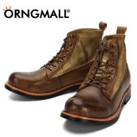 ราคา ORNGMALL รองเท้าบูทหุ้มข้อรองเท้าบูทฤดูใบไม้ร่วงหุ้มข้อสไตล์เรโทรทำมือรองเท้าผู้ชายหนังพังก์สไตล์สตรีทบูทขี่มอเตอร์ไซด์สำหรับผู้ชายสูงผูกเชือกรองเท้าโบไทน์หนาขนาดใหญ่38 48 (20872871506)