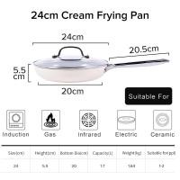 ราคา JEETEE 4 PCS Pan Non Stick Cookware Set 28CM deep frying pan with lid 24CM casserole with lid 24CM frying pan 20CM saucepan with lid (17363821589)