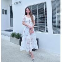 ราคา ป้าย Arabella เดรสยาวทรงเจ้าหญิง งานลูกไม้ฉลุแสนสวยบุซับอย่างดี (20579475553)
