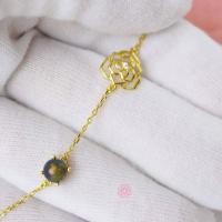 ราคา Rosenmarry สร้อยข้อมือพลอยแท้ แบล๊คโอปอล ตัวเรือนเงินแท้ 925 ชุบทอง จัดส่งฟรี RB036 พลอยแท้เสริมดวง ของขวัญ (20531707751)