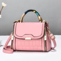ราคา H0029 กระเป๋าถือ พร้อมส่ง สะพายข้าง แฟชั่นผู้หญิง มีหูหิ้วพันผ้า สายหนัง ปรับสายได้ ลายหนังจระเข้ หนัง PU ฐาน 8 นิ้ว ถือออกงาน (19010470755)
