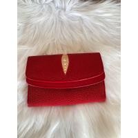 ราคา กระเป๋าสตางค์ผู้หญิงหนังปลากระเบนแท้ (20555057937)