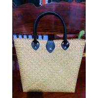 ราคา กระเป๋าถือ 12 12 นิ้ว กระจูดงานหูบัวและสายหนัง PU สวยๆ (11140935396)