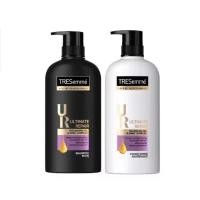 ราคา TRESemme Ultimate Repair Purple Shampoo 450 ml Conditioner 400 ml เทรซาเม่ อัลทิแมต รีแพร์ สีม่วง ฟื้นบำรุงผมเสีย ลดการขาดหลุดร่วง แชมพู 450 มล ครีมนวด 400 มล (20772220626)