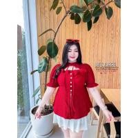 ราคา สาวอวบ เสื้อสาวอวบ เสื้อคอจีน แขนตุ๊กตา อก 38 40 42 44 46 48 50 52 54 (21170135508)