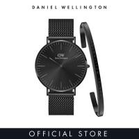 ราคา Daniel Wellington Gift Set Classic 40mm Ashfield Black Onyx Classic Bracelet Black Large Gift set for men DW Official Watch Jewelry set (20800281207)