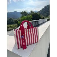 ราคา กระเป๋าถือลายทางสไตล์ญี่ปุ่นกระเป๋าโท้ทผ้าใบกันน้ำความจุใหญ่กระเป๋าผ้าใส่เอกสารขนาด a4กระเป๋าผู้หญิงสะพายข้างแบบลำลองแมทช์ลุคง่าย (20471396365)