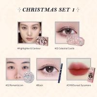 ราคา Flower Knows Christmas Makeup Gift Set include Lipstick Eyeshadow Blush and More (21020697727)