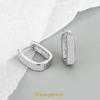 ราคา Kemstone ต่างหูห่วงสี่เหลี่ยมชุบทองเครื่องประดับสำหรับผู้หญิง (13544953723)