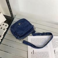 ราคา กระเป๋าผ้ายีนส์กระเป๋าสะพายข้างสีฟ้าอ่อนสีกระเป๋าสตางค์หนังนิ่มกระเป๋าโท้ทลวดลายสร้างสรรค์บรรจุได้เยอะผู้หญิงหญิงสาว (20853641597)