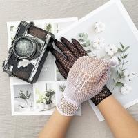 ราคา ถุงมือถุงมือตาข่ายตาข่ายกัน Uv สำหรับผู้หญิงถุงมือลูกไม้แฟชั่นสำหรับเด็กผู้หญิงถุงมือขับรถสีดำสีขาวฤดูร้อน (19361684590)