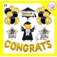 ราคา ชุดลูกโป่งปัจฉิม ลูกโป่งจบการศึกษา รับปริญญา บัณฑิต Congrats Grad ที่สูบขายแยก พร้อมส่งจากกรุงเทพ ใช้สำหรับงานปัจฉิม จบการศึกษา บัณฑิต (18095892582)