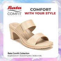 ราคา Bata บาจา Comfit รองเท้าเพื่อสุขภาพแบบสวม พร้อมเทคโนโลยีคุชชั่น ส้นสูง 2 นิ้ว สำหรับผู้หญิง สีทอง 7018031 สีแดง 7015031 (20690026798)