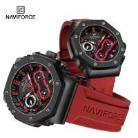 ราคา NAVIFORCE นาฬิกาข้อมือกันน้ำกีฬาลำลองนาฬิกาสำหรับสุภาพบุรุษและสุภาพสตรีสำหรับทุกเพศสายซิลิโคนโครโนกราฟนาฬิกาข้อมือวันที่เจิดจรัสแสดงแบรนด์ของแท้ (20946977506)