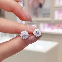 ราคา การจัดส่งไทย ของแทั 100 pandora Stud Earrings Magnolia Pink flower Earr women sterling silver 925 แท้ (20409835780)