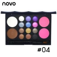 ราคา สินค้าราคาเซลล์ ตำหนิไม่มีกล่อง Novo 12 4 make up พาเลท Novo Eyeshadow Powder Rouge พร้อมส่ง แท้ ใหม่ (15186776973)