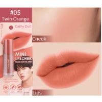 ราคา CATHY DOLL มินิลิปแอนด์ชีค นู๊ดแมททิ้นท์ MAKEUP MINI LIP CHEEK NUDE MATTE TINT ขนาด 2 1g (20335529735)