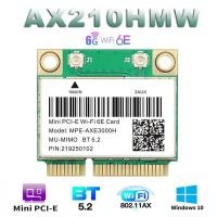 ราคา WiFi 6E AX210HMW Mini PCI E Wifi Card For Intel AX210 5374Mbps Bluetooth 5 2 802 11ax 2 4G 5G 6G WiFi 6 AX200 Wireless Adapter (20307129127)