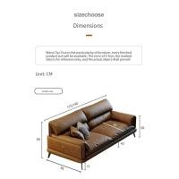 ราคา Oylif โซฟาหนังแท้ โซฟารับแขก โซฟาวินเทจ เบาะนุ่ม 2 3 4ที่นั่ง โซฟาหนังสีน้ำตาล OY 1037 280 X 98 X 84CM (20917580807)