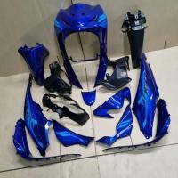 ราคา เวฟ wave 110i ไฟหน้าled 2019 ชุดสีมอเตอร์ไซค์ กาบรถ เฟรมรถ แฟริ่งรถ สีน้ำเงินล้วน ติดลาย ยกชุด14ชิ้น (16416194003)