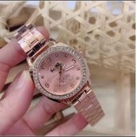 ราคา นาฬิกาข้อมือแฟชั่นผู้หญิงสีพิงค์โกลด์หน้าปัดล้อมเพชร กันน้ำได้ 70 มีกล่องโบว์แถมให้ฟรีค่ะ (19509971033)